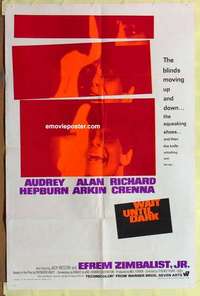d113 WAIT UNTIL DARK one-sheet movie poster '67 blind Audrey Hepburn!
