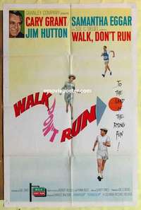 d109 WALK DON'T RUN one-sheet movie poster '66 Cary Grant, Samantha Eggar