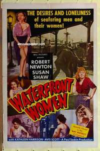 d100 WATERFRONT one-sheet movie poster '50 hot & sleazy dock babes!