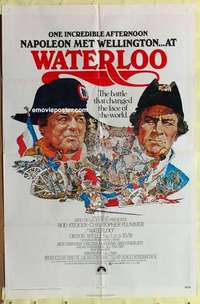 d098 WATERLOO one-sheet movie poster '70 Rod Steiger as Napoleon Bonaparte!