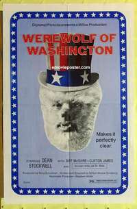 d088 WEREWOLF OF WASHINGTON one-sheet movie poster '73 wacky wolfman image!