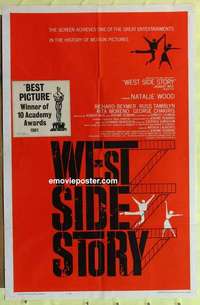 d087 WEST SIDE STORY one-sheet movie poster '61 rare pre-awards style!