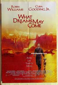 d083 WHAT DREAMS MAY COME DS advance one-sheet movie poster '98 Williams