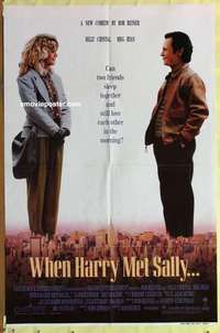 d075 WHEN HARRY MET SALLY one-sheet movie poster '89 Crystal, Meg Ryan