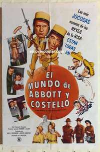 d025 WORLD OF ABBOTT & COSTELLO Spanish/U.S. one-sheet movie poster '65 Bud & Lou!