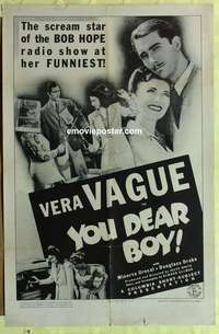d013 YOU DEAR BOY one-sheet movie poster '43 Barbara Jo Allen as Vera Vague!