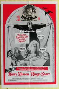 d401 SON OF DRACULA one-sheet movie poster '74 Ringo Starr as a vampire!