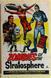 d002 ZOMBIES OF THE STRATOSPHERE one-sheet movie poster '52 Leonard Nimoy