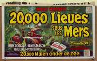f002 20,000 LEAGUES UNDER THE SEA Belgian movie poster R60s Jules Verne