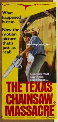 f069 TEXAS CHAINSAW MASSACRE Aust daybill '84 Tobe Hooper cult classic slasher horror!
