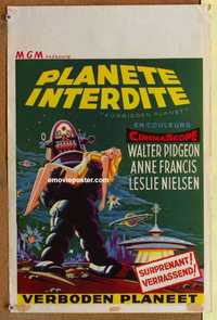 f001 FORBIDDEN PLANET Belgian movie poster '56 Robby the Robot!