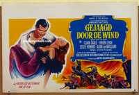 f031 GONE WITH THE WIND Belgian movie poster R60s Clark Gable, Leigh