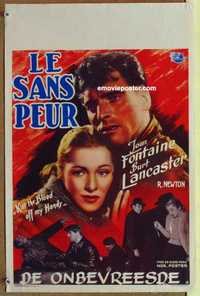 f040 KISS THE BLOOD OFF MY HANDS Belgian movie poster '48 Lancaster