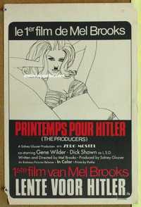 f052 PRODUCERS Belgian movie poster '67 Mel Brooks, great image!