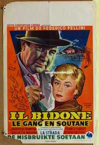 f058 SWINDLE Belgian movie poster '55 Federico Fellini, Il Bidone
