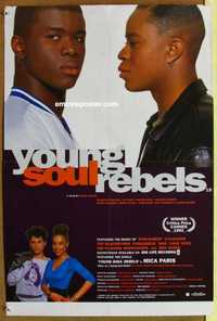 f099 YOUNG SOUL REBELS British double crown movie poster '91 Julien
