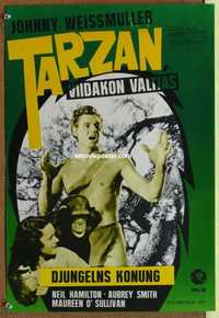 f146 TARZAN THE APE MAN Finnish movie poster R60s Johnny Weismuller