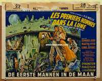 f027 FIRST MEN IN THE MOON Belgian movie poster '64 Ray Harryhausen