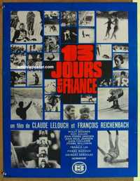 f185 GRENOBLE French 22x30 movie poster '68 Olympic ice skating!