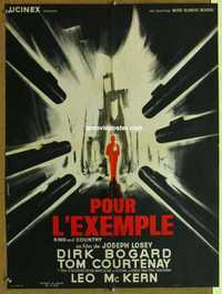 f187 KING & COUNTRY French 23x31 movie poster '64 striking Landi art!