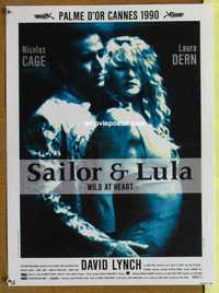 f176 WILD AT HEART French 15x20 movie poster '90 David Lynch, Cage