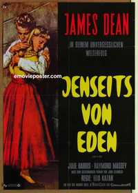 f206 EAST OF EDEN German movie poster R70s James Dean, Julie Harris