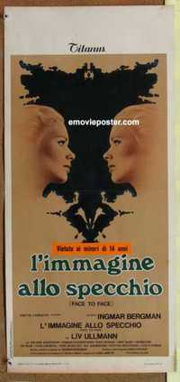 f371 FACE TO FACE Italian locandina movie poster '76 Ingmar Bergman