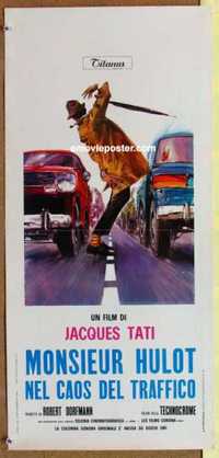 f449 TRAFFIC Italian locandina movie poster '73 Tati as Mr. Hulot!