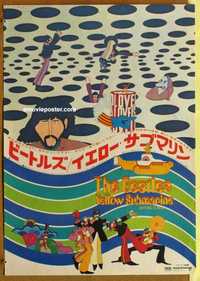 f703 YELLOW SUBMARINE Japanese movie poster '69 Beatles, cool image!