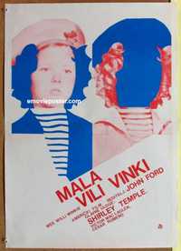 f129 WEE WILLIE WINKIE Yugoslavian movie poster '60s Shirley Temple