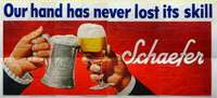 g267 SCHAEFER BEER billboard poster 1950s