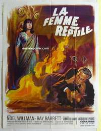 g390 REPTILE French one-panel movie poster '66 Hammer horror, Grinsson art!