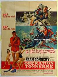 g394 THUNDERBALL French one-panel movie poster '65 Sean Connery as James Bond!