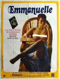 g372 EMMANUELLE French one-panel movie poster '75 very sexy Sylvia Kristel!