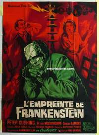 g373 EVIL OF FRANKENSTEIN French one-panel movie poster '64 Peter Cushing