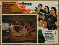g285 CON LICENCIA PARA MATAR Mexican movie lobby card '67 sexy spies!