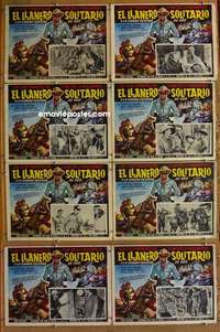 g296 LONE RANGER & THE LOST CITY OF GOLD 8 Mexican movie lobby cards '58