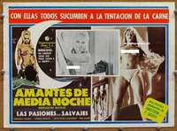 g291 MOONLIGHTING MISTRESS Mexican movie lobby card '70 German sex!
