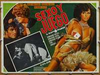 g283 ANTE UP Mexican movie lobby card '75 super sexy gambling image!