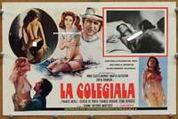 g295 TEASERS Mexican movie lobby card '75 sexy Italian Gloria Guida!