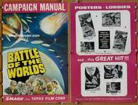 h058 BATTLE OF THE WORLDS movie pressbook '61 Claude Rains, sci-fi!
