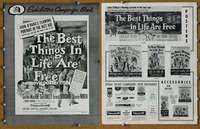 h072 BEST THINGS IN LIFE ARE FREE movie pressbook '56 Gordon MacRae