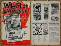 h076 WEB OF EVIDENCE movie pressbook '59 Web of Evidence!