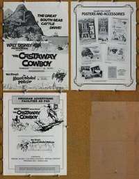 h125 CASTAWAY COWBOY/ABSENT-MINDED PROFESSOR movie pressbook '75 Disney