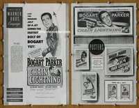 h131 CHAIN LIGHTNING movie pressbook '49 Humphrey Bogart