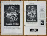 h144 CLASH OF THE TITANS movie pressbook '81 Ray Harryhausen