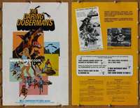h172 DARING DOBERMANS movie pressbook '73 Tim Considine, killer dogs!
