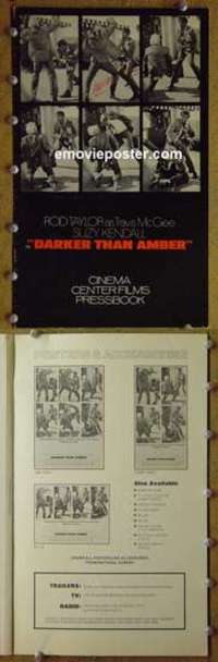 h176 DARKER THAN AMBER movie pressbook '70 Rod Taylor, Suzy Kendall