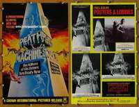 h188 DEATH MACHINES movie pressbook '76 wild image, sci-fi horror!
