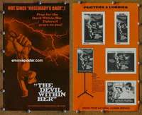 h197 DEVIL WITHIN HER movie pressbook '76 Joan Collins, horror!